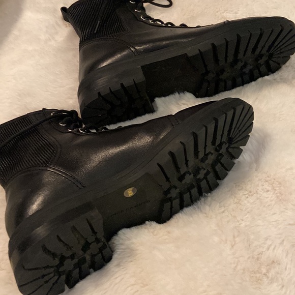 Franco Sarto Combat Boots Lug Sole Black Sz 7.5 - Picture 7 of 9